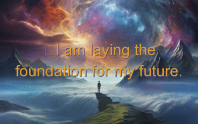 I am laying the foundation for my future.
