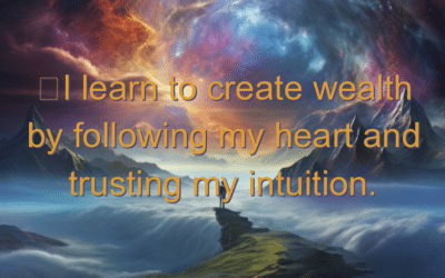 I learn to create wealth by following my heart and trusting my intuition.