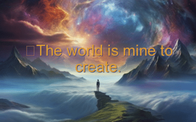 The world is mine to create.