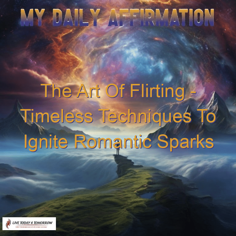 the art of flirting timeless techniques to ignite romantic sparks Affirmation guidebook cover: flirting techniques for romance.