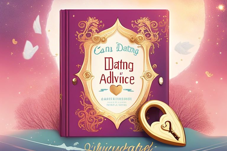 Illustrated book cover about dating advice with heart locket.