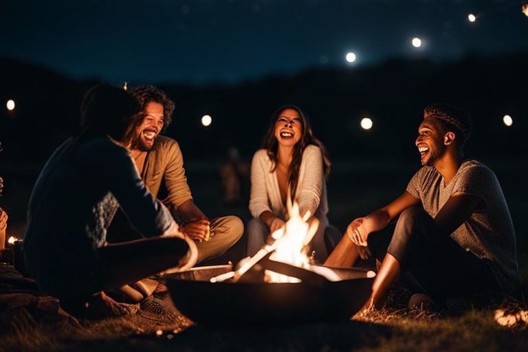 does embracing wanderlust enhance social wellness gtg Friends enjoying a campfire at night
