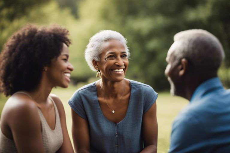 emotional health in social situations effective strategies mkh Family enjoying a conversation outdoors.
