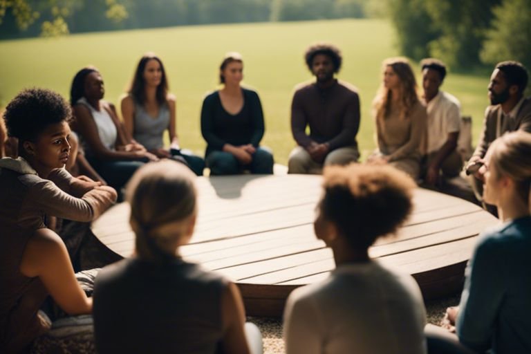 hacks for maintaining healthy social boundaries urs Diverse group in outdoor circle discussion