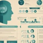 Illustrated infographic with head silhouette and data icons.