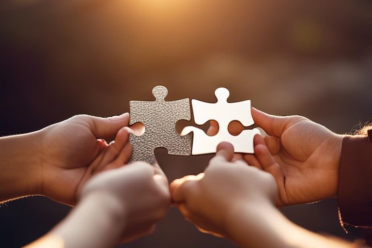 understanding the importance of mental health facts bwo Two hands connecting puzzle pieces in sunlight.